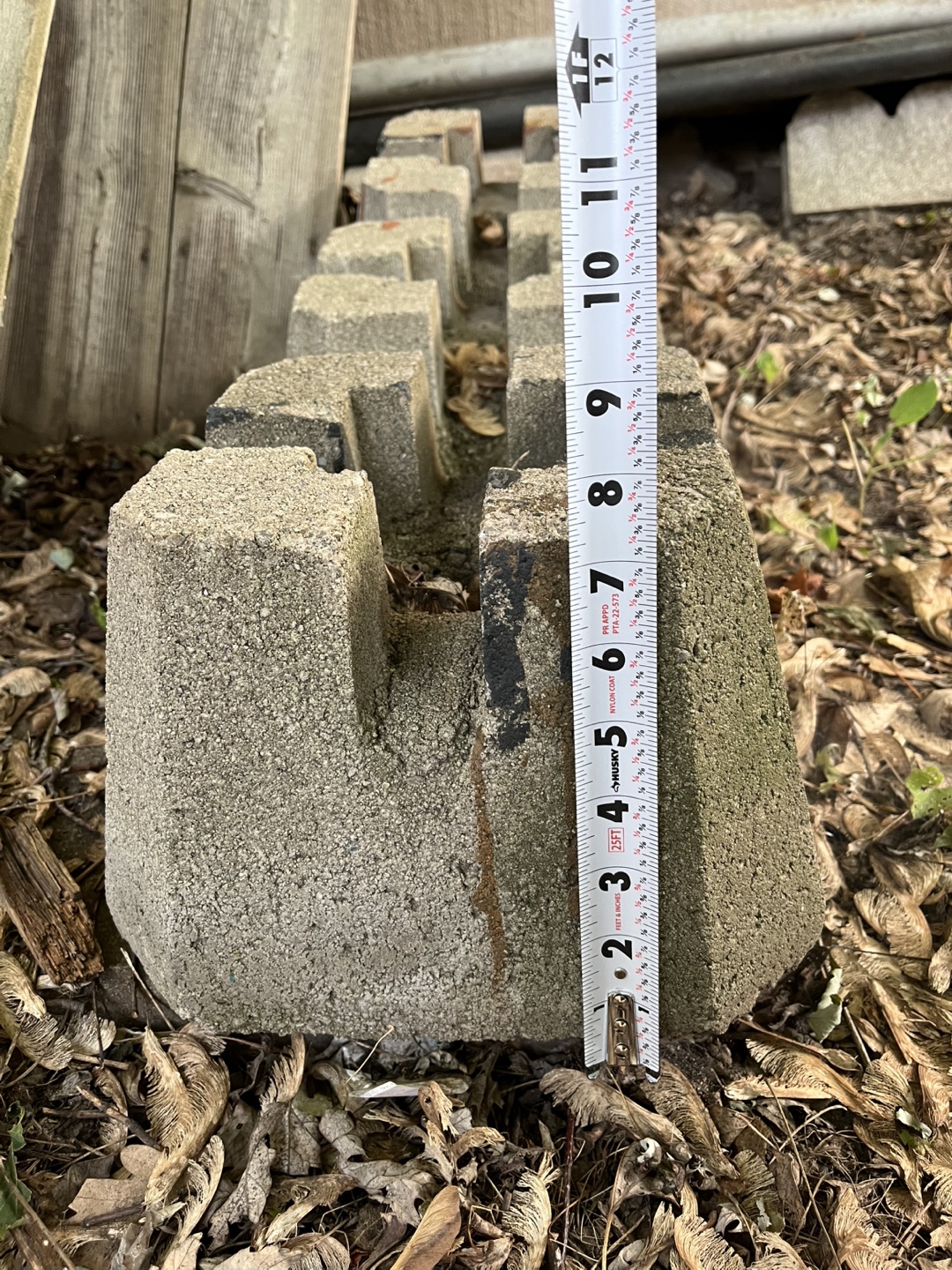 Precast concrete deck blocks 10x7.5x7.5 inches (3 pieces) - photo 5