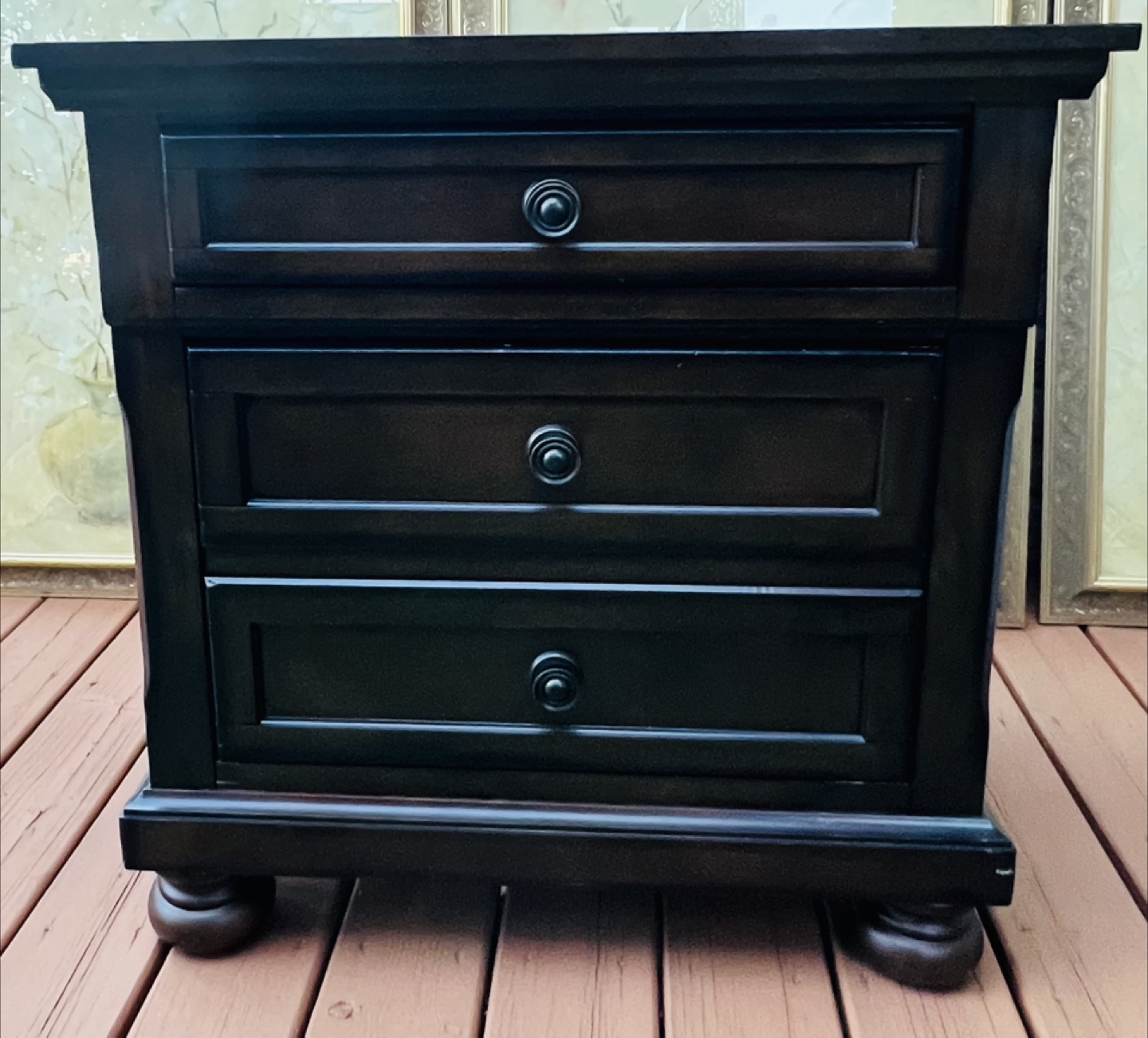 2 Austin Bedroom furniture Dark Wood 2-Drawer Nightstand