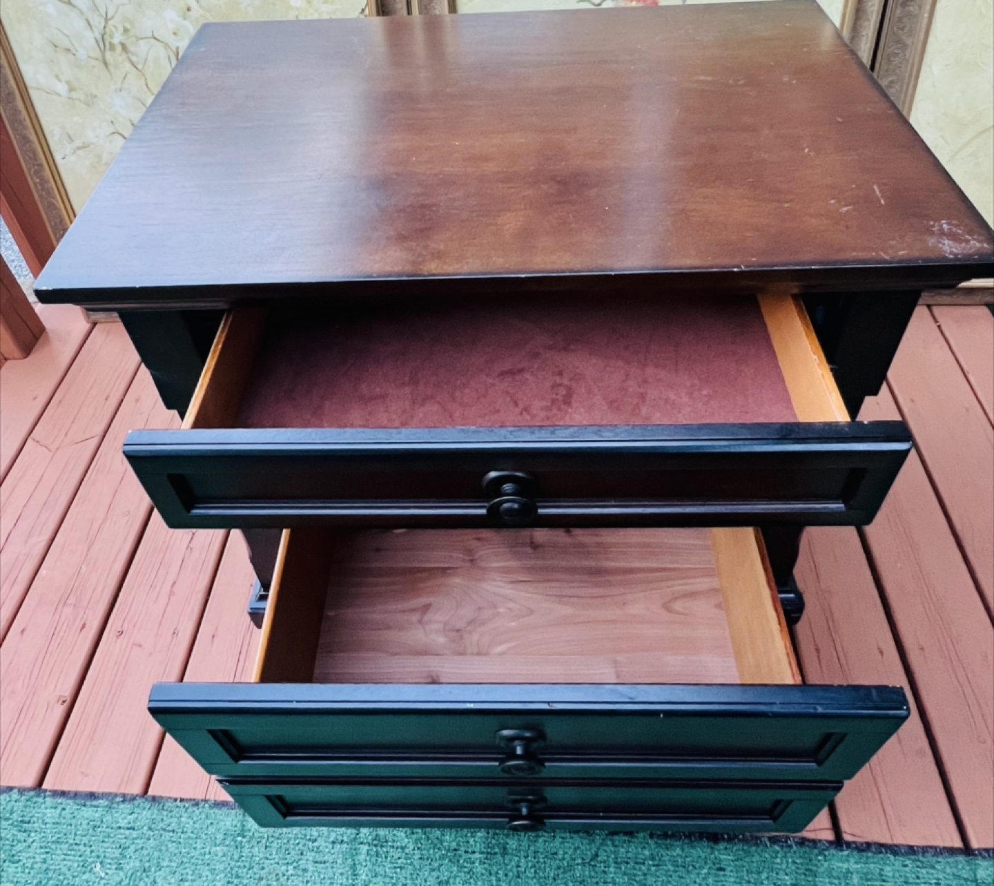 2 Austin Bedroom furniture Dark Wood 2-Drawer Nightstand - photo 2