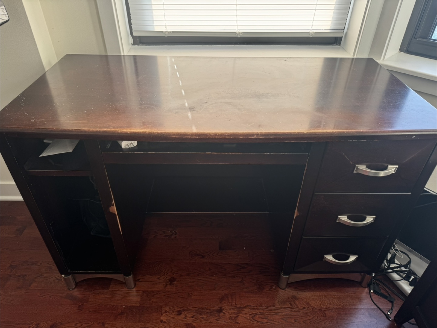 Industrial Wooden Writing Desk - photo 3