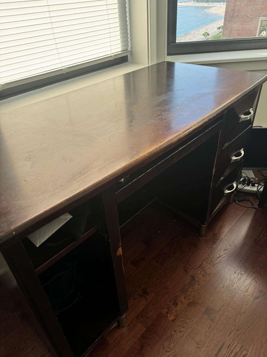 Industrial Wooden Writing Desk - photo 2