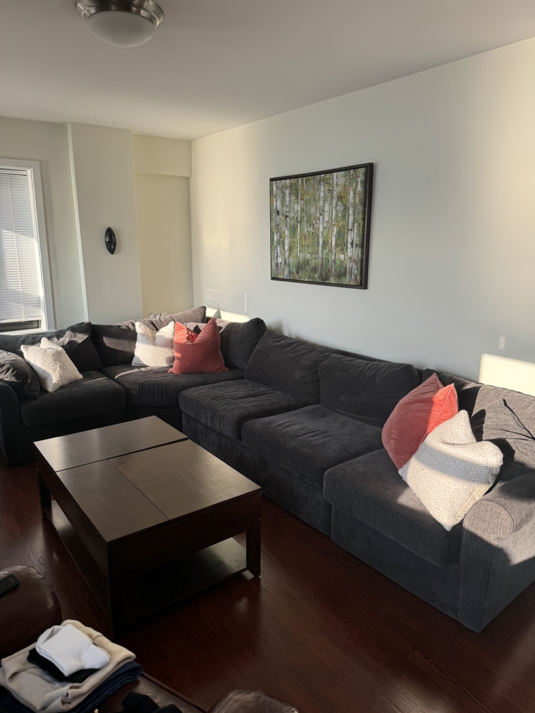 Large Sectional Sofa - Dark Gray