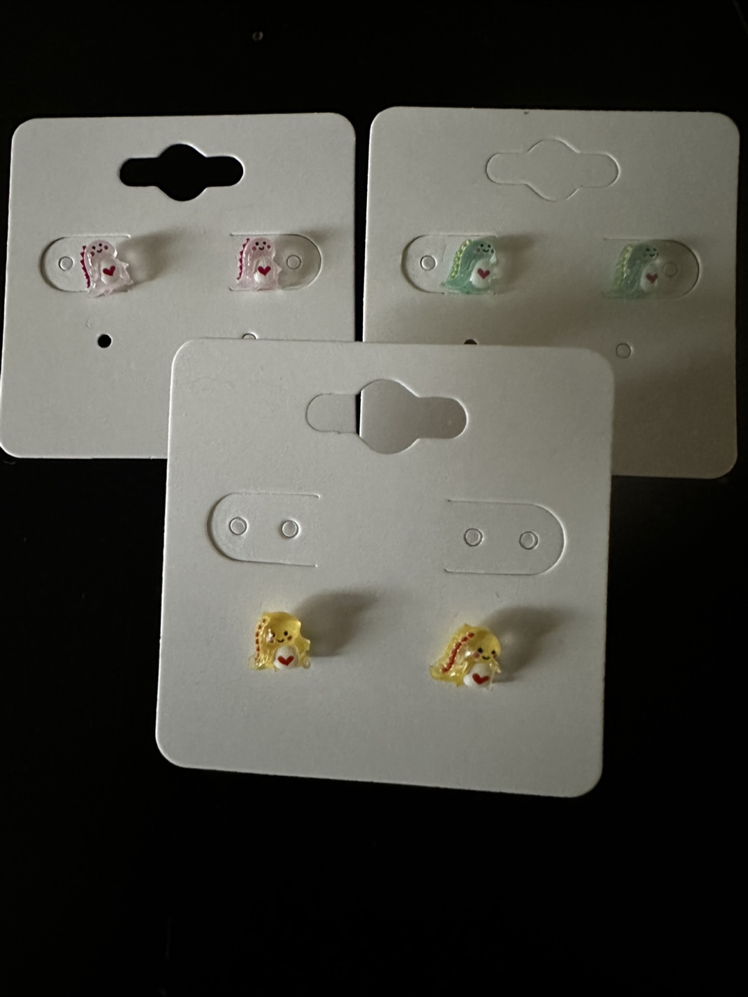 Cute Dinosaur Stud Earrings - Set of 3