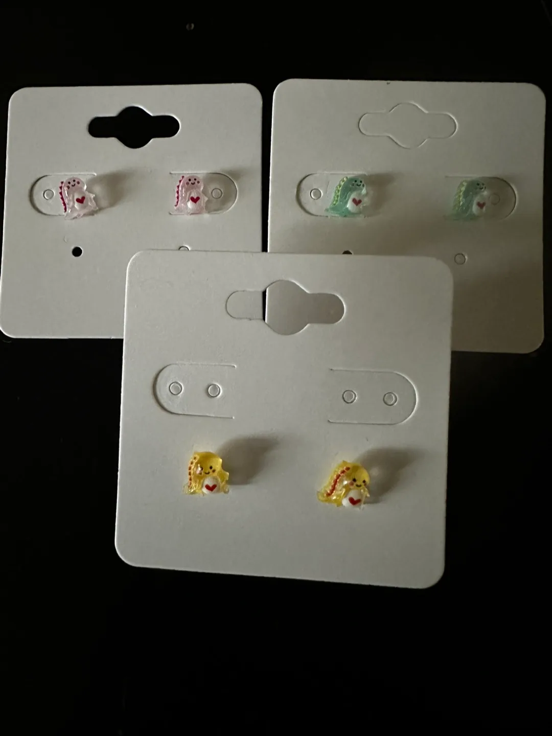 Cute Dinosaur Stud Earrings - Set of 3 thumbnail