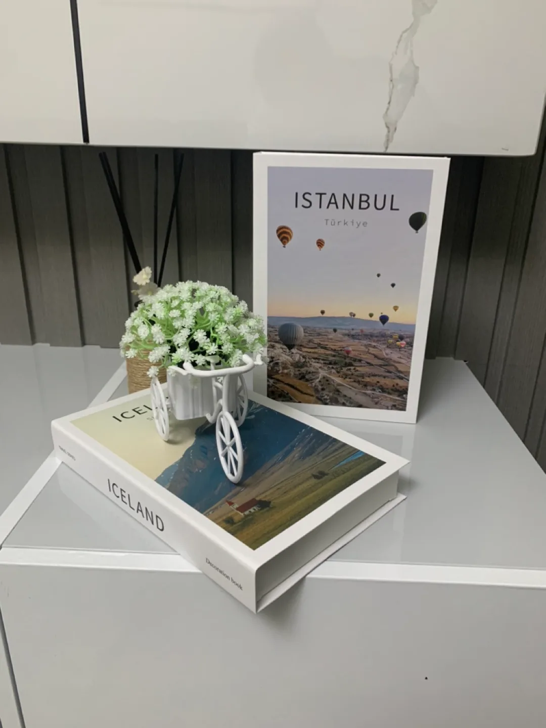 Decoration Books & artificial flowers bicycle pot image indicator(2)