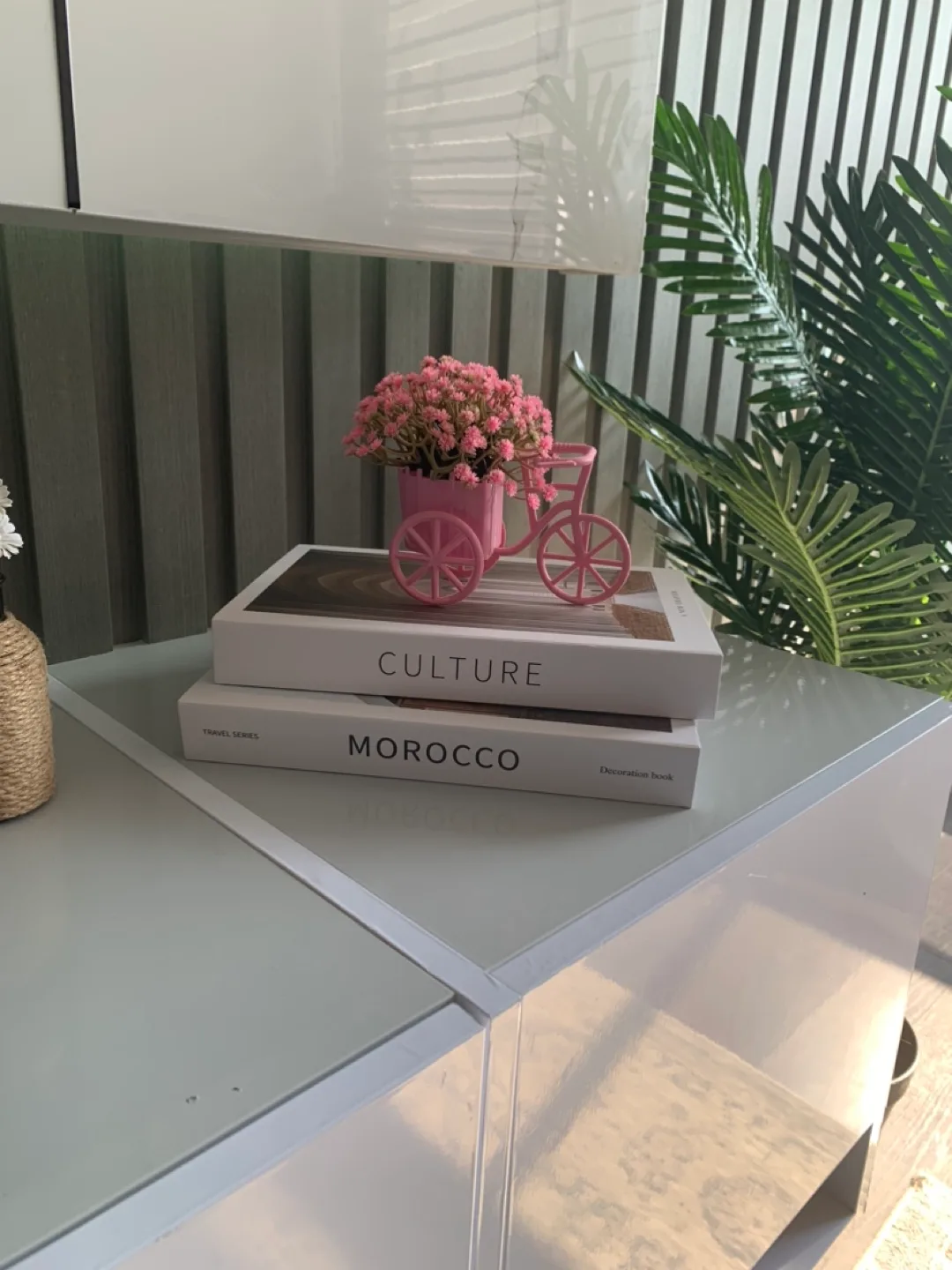 Decoration Books and artificial flower bicycle pot image indicator(7)