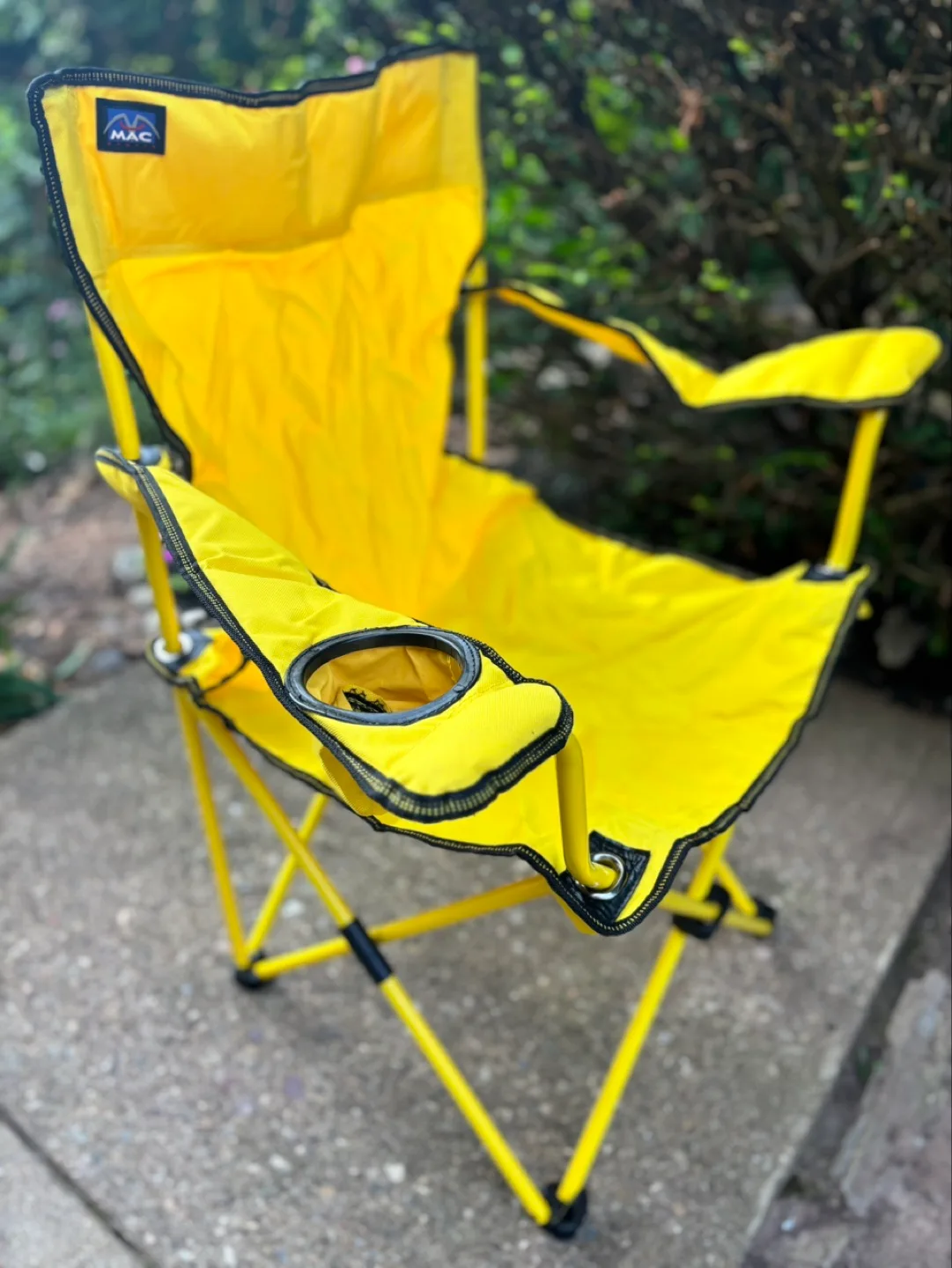Portable Lightweight Folding Outdoor Chair — Yellow, Never Used image indicator(2)