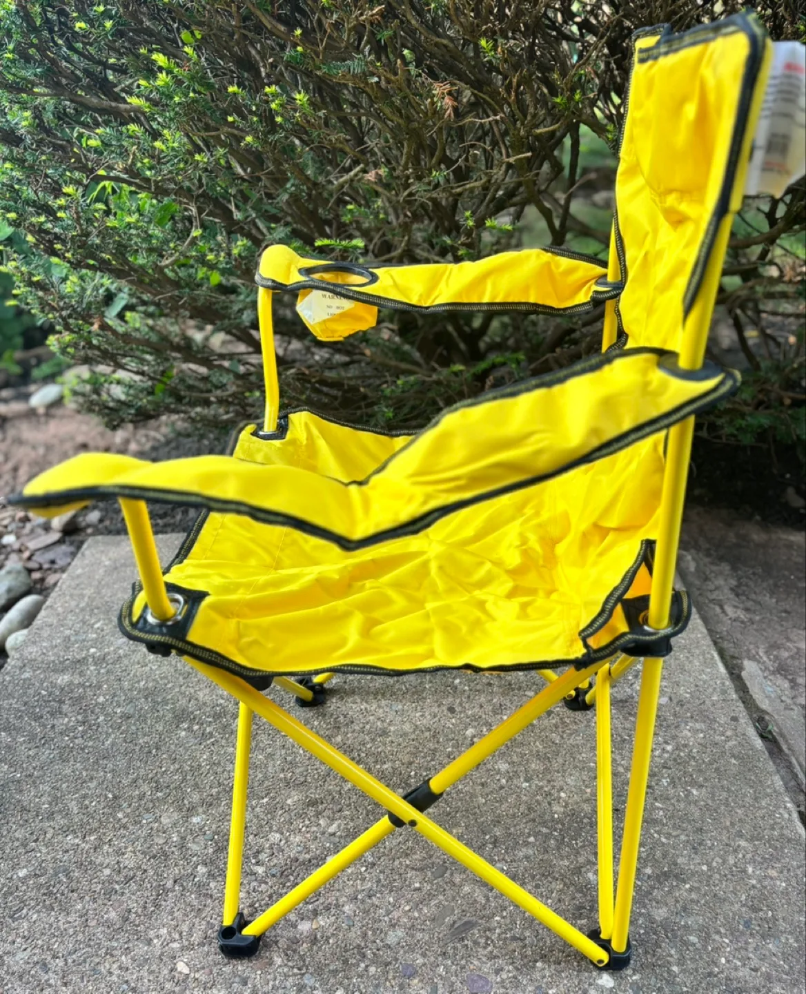 Portable Lightweight Folding Outdoor Chair — Yellow, Never Used image indicator(5)