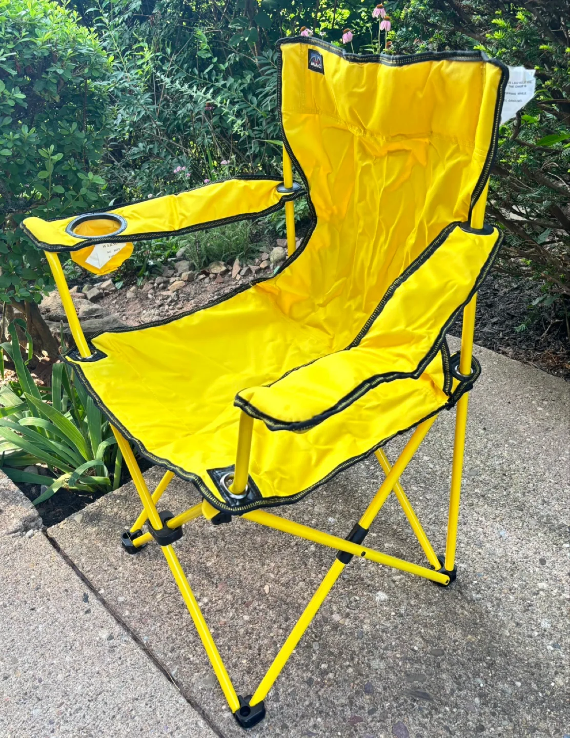 Portable Lightweight Folding Outdoor Chair — Yellow, Never Used image indicator(3)
