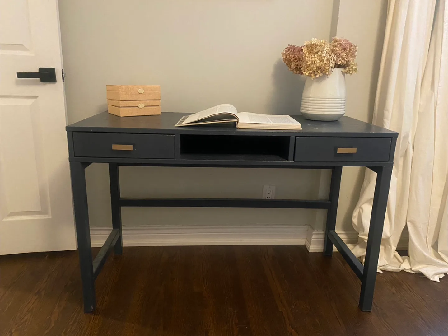 Dark Blue task/vanity with gold hardware image indicator(3)