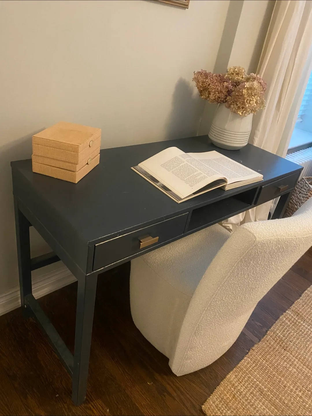 Dark Blue task/vanity with gold hardware image indicator(2)