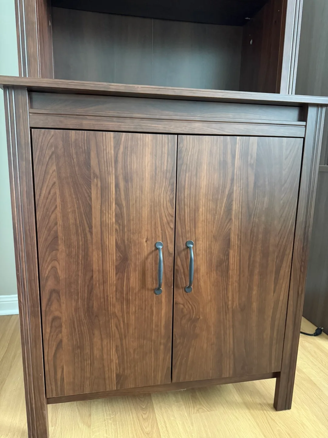 Brown Wood Bookcase with Cabinet thumbnail