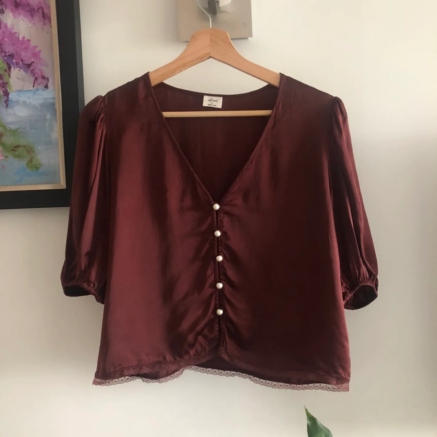 Wilfred Bria Blouse - Size S - Burgundy thumbnail
