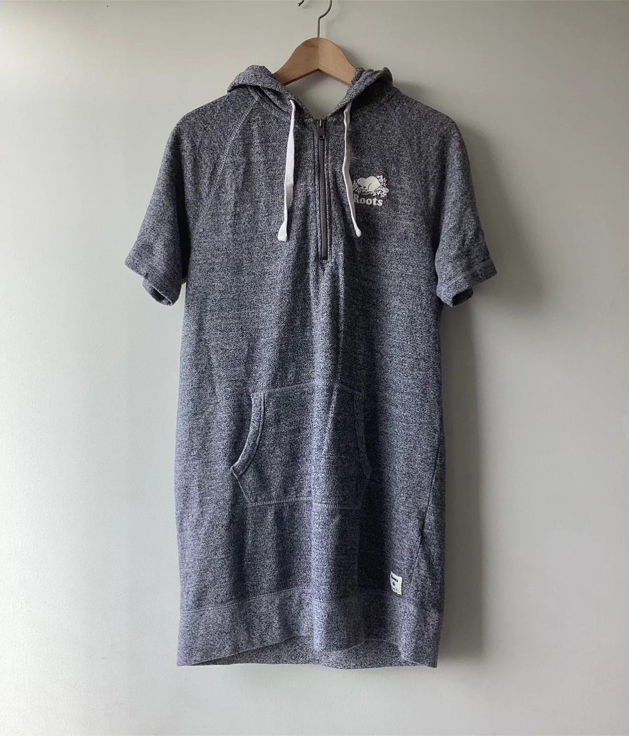 Roots Grey Short Sleeve Hoodie Dress thumbnail