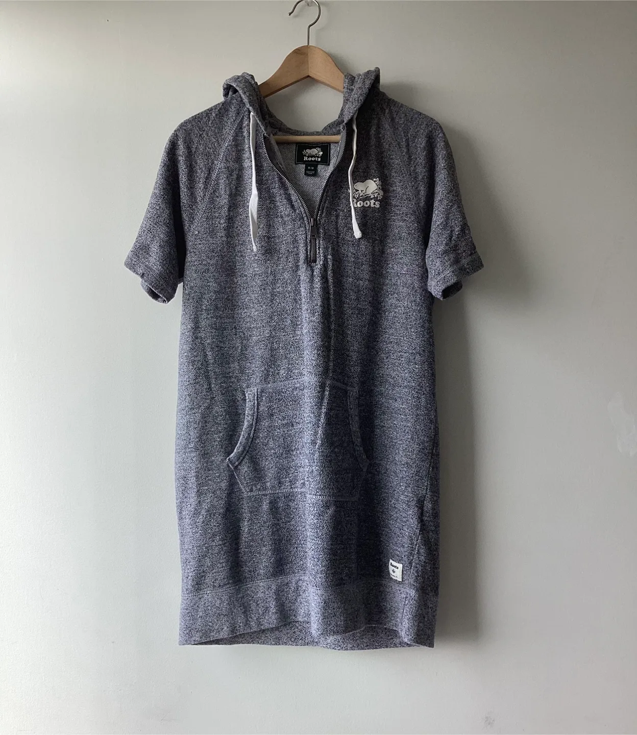 Roots Grey Short Sleeve Hoodie Dress image indicator(2)