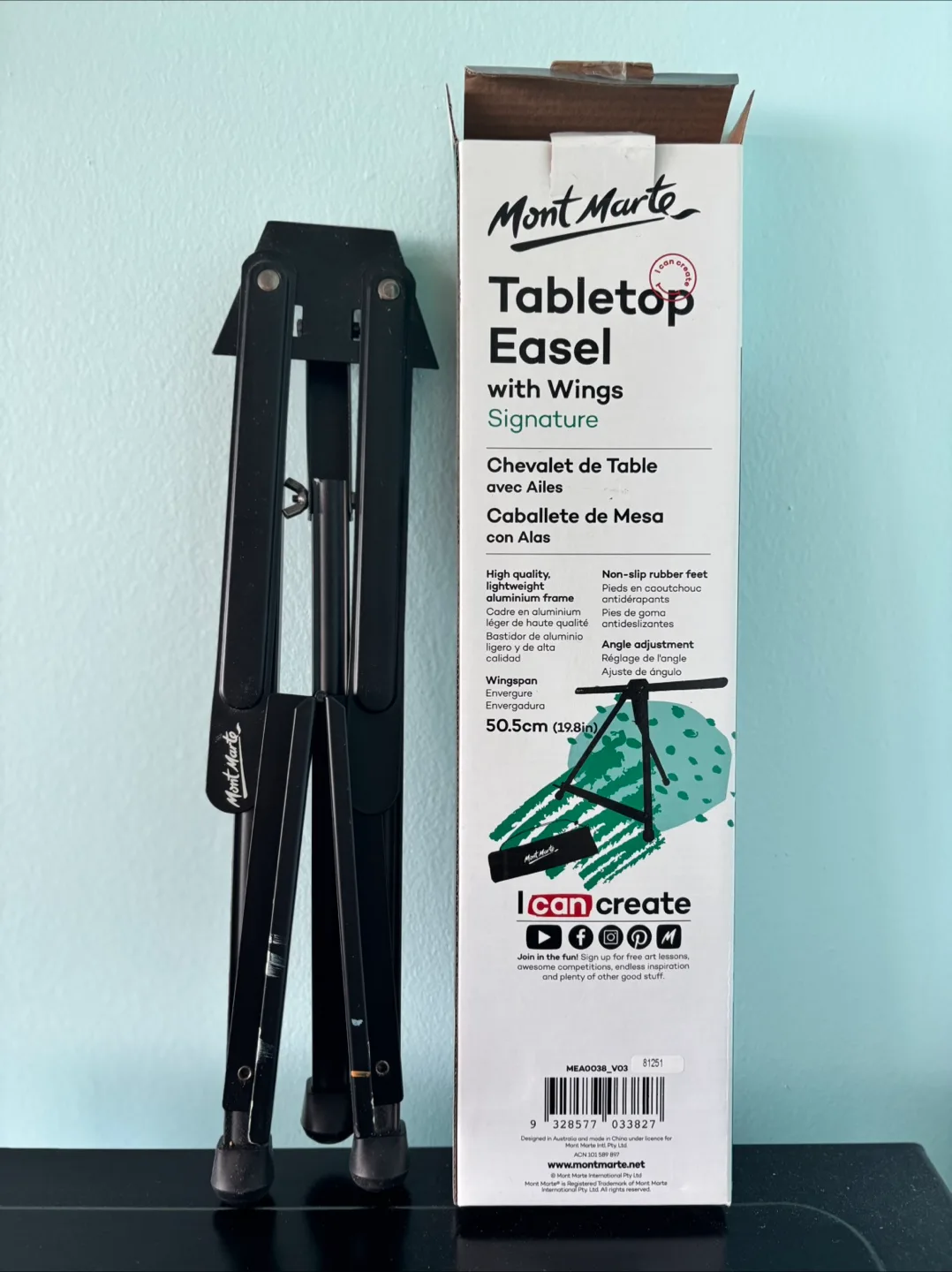 Mont Marte Tabletop Easel with Wings Signature image indicator(2)