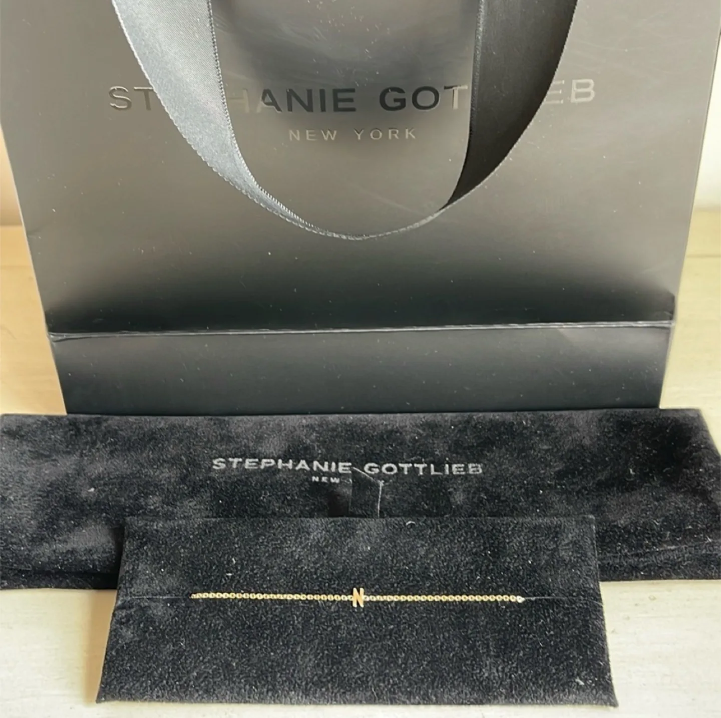 NEW Stephanie Gottlieb Mini Initial N BRACELET image indicator(10)