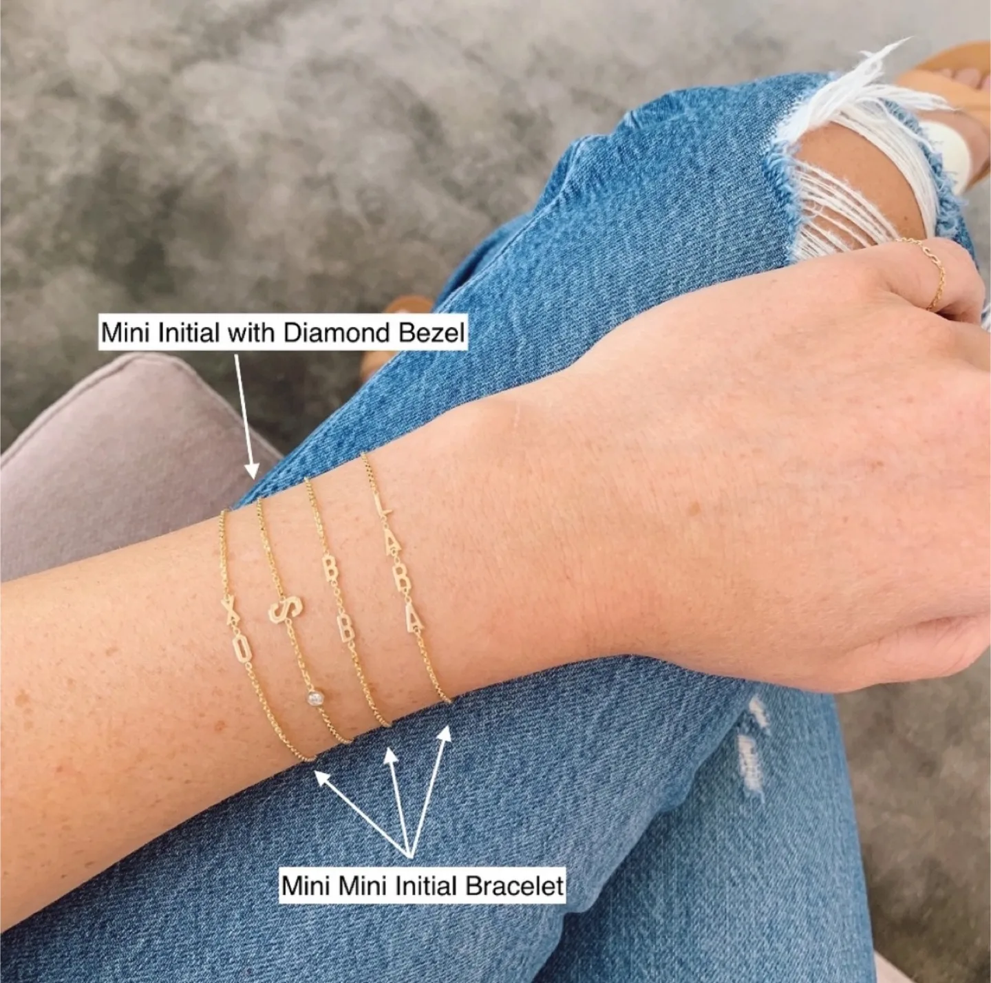 NEW Stephanie Gottlieb Mini Initial N BRACELET image indicator(8)