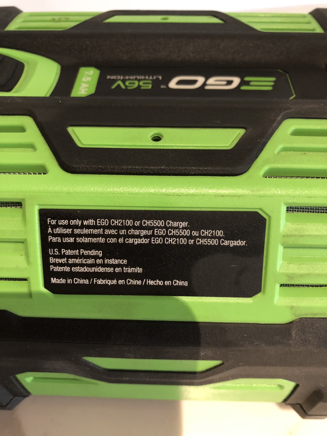 EGO 56V 7.5Ah Battery & Charger - photo 3