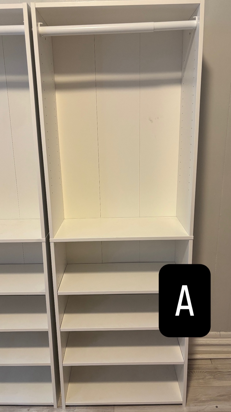 White Closet Organizer System