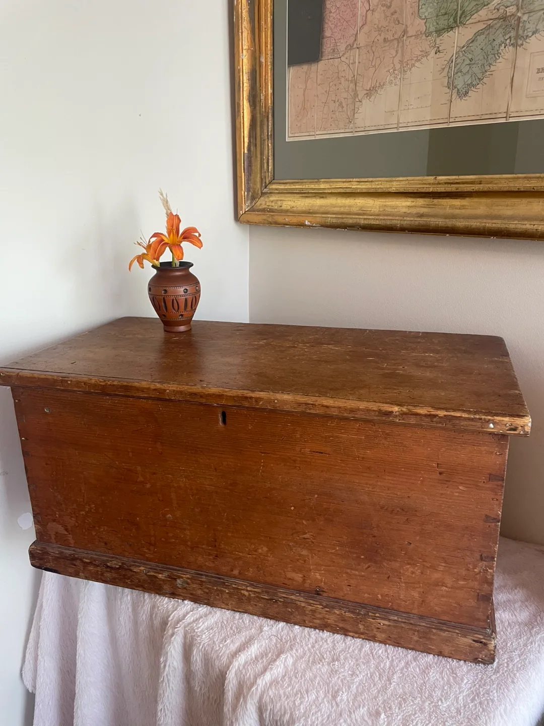 Antique early 1900’s Pine Blanket Box thumbnail
