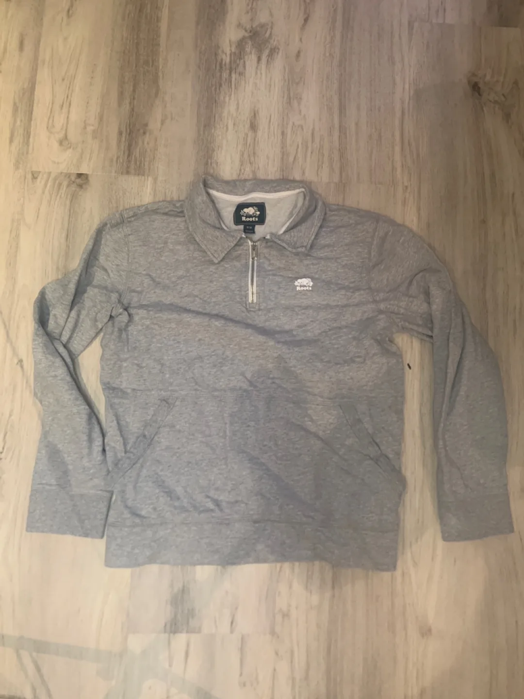 Roots Grey Half-Zip Sweatshirt - Size M thumbnail