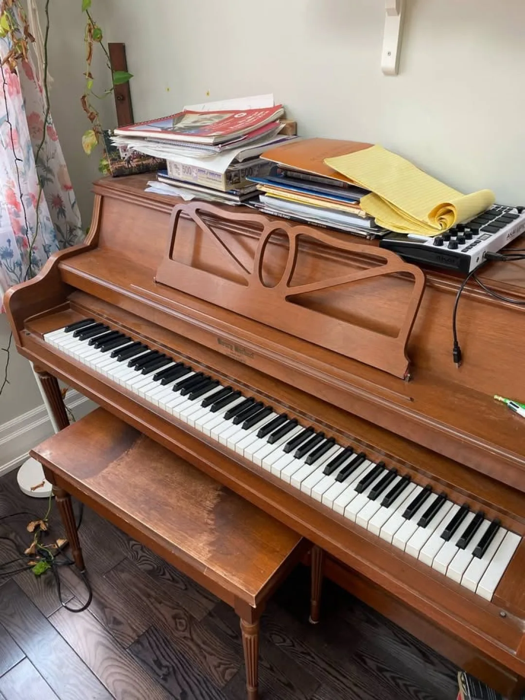 Henry Herbert Mason & Risch Piano with bench thumbnail