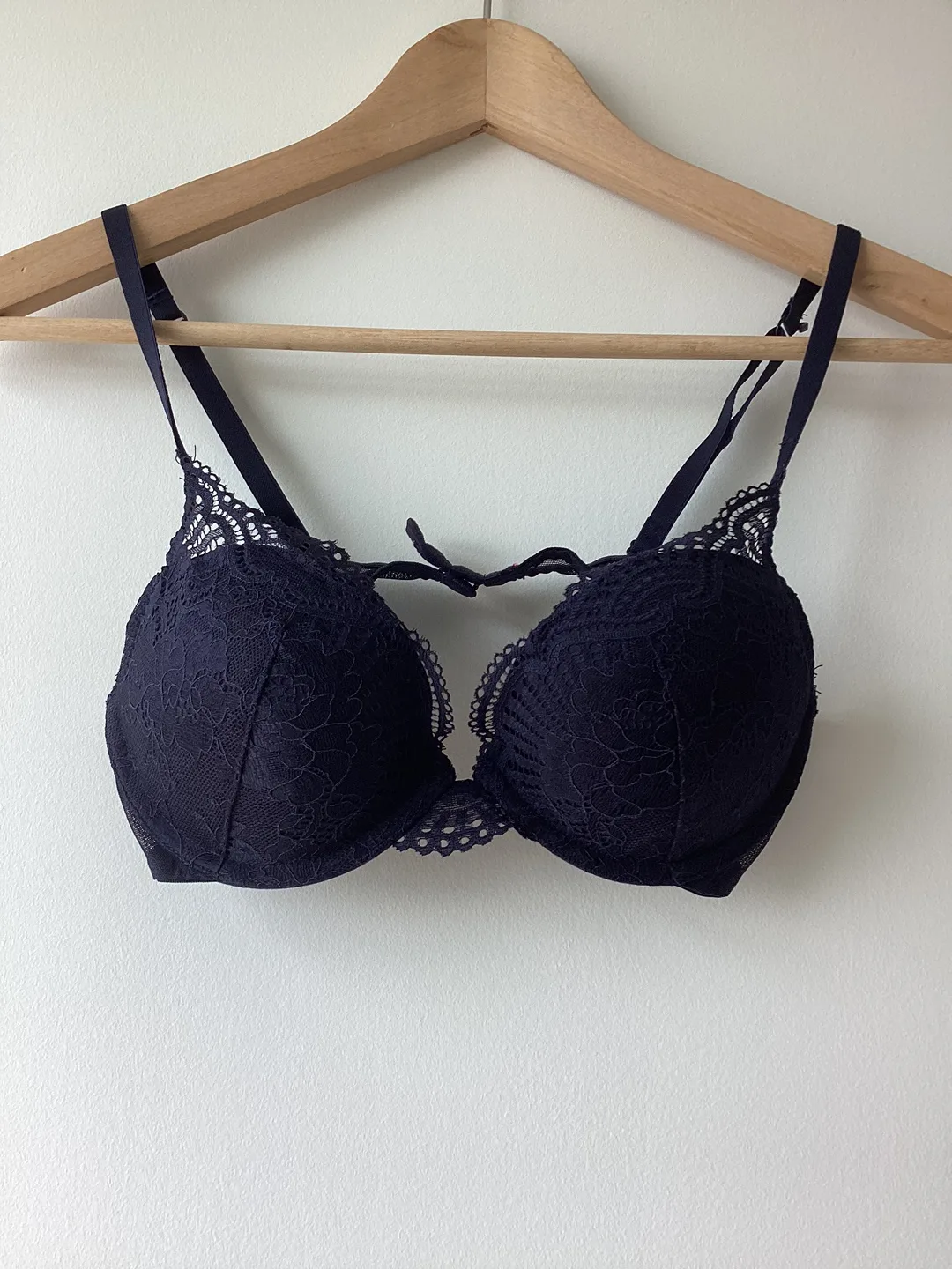 Navy Blue Lace Bra thumbnail