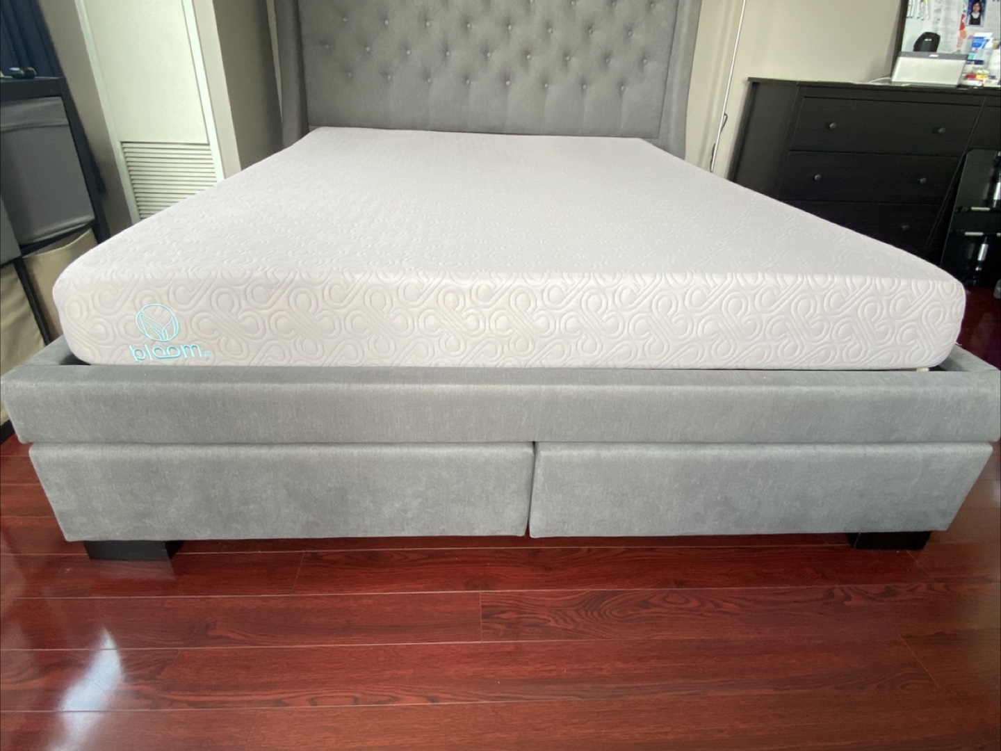 Bloom Mattress & Grey Bed Frame with Storage - photo 4