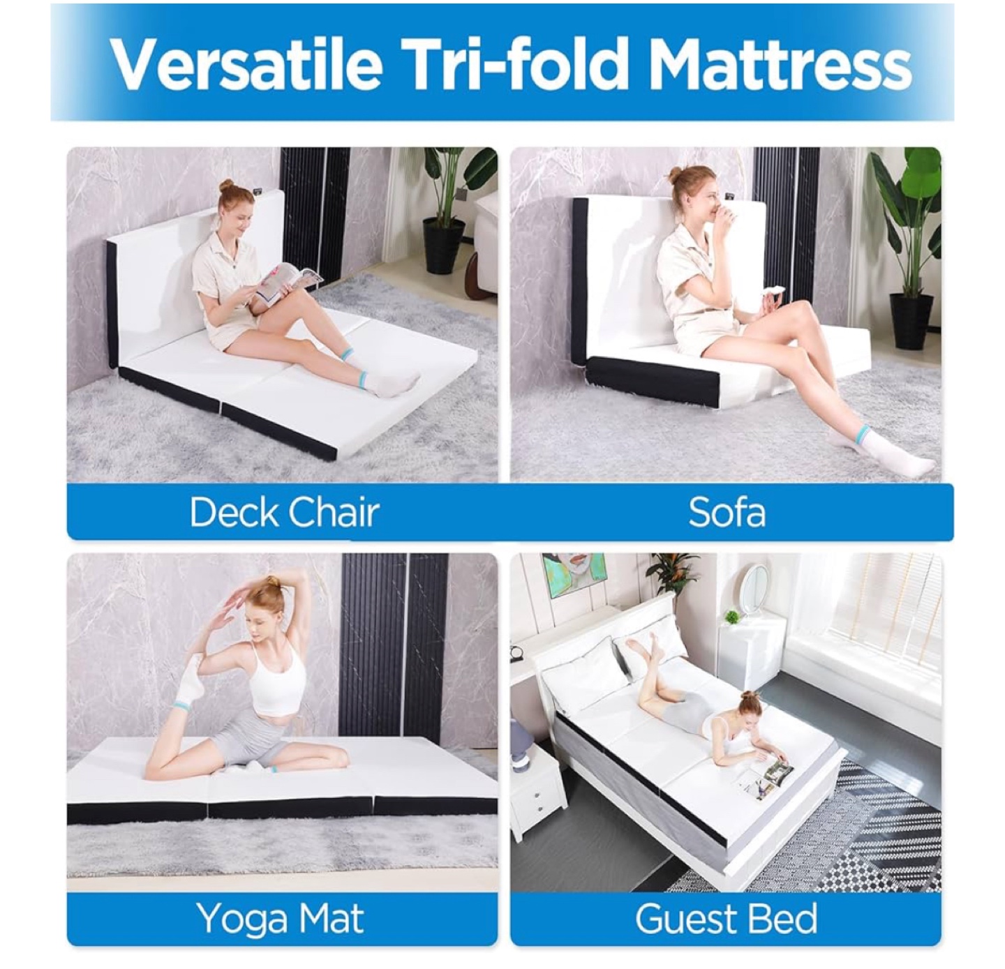 Tri-Fold Mattress - Versatile & Comfy!