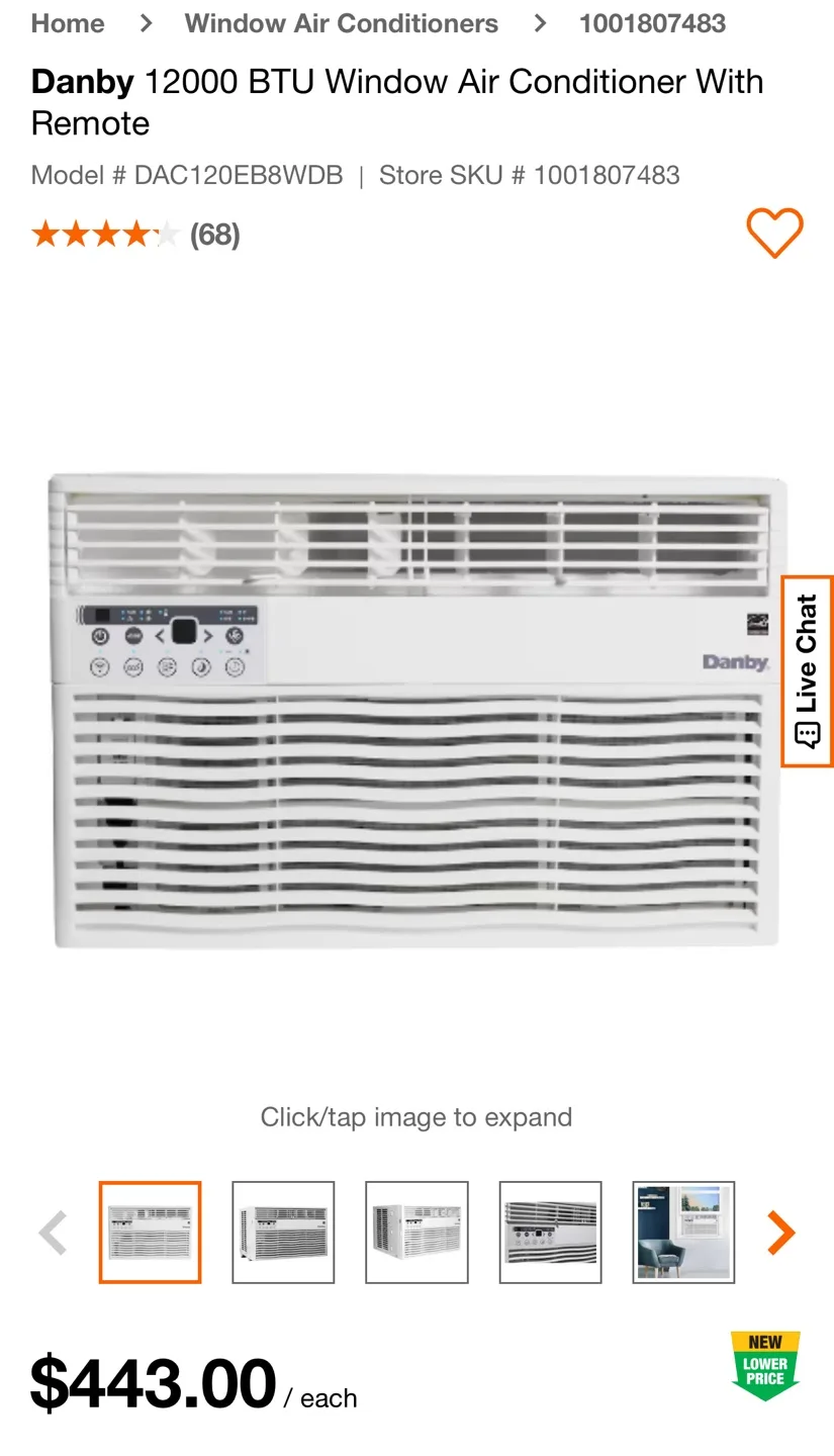 Danby 12000 BTU Window Air Conditioner thumbnail