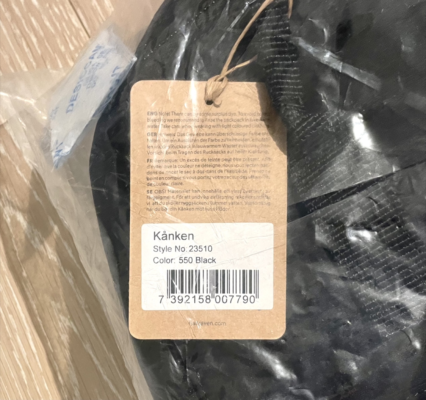 Fjallraven Kanken Backpack, Black (New + Receipt) - photo 2