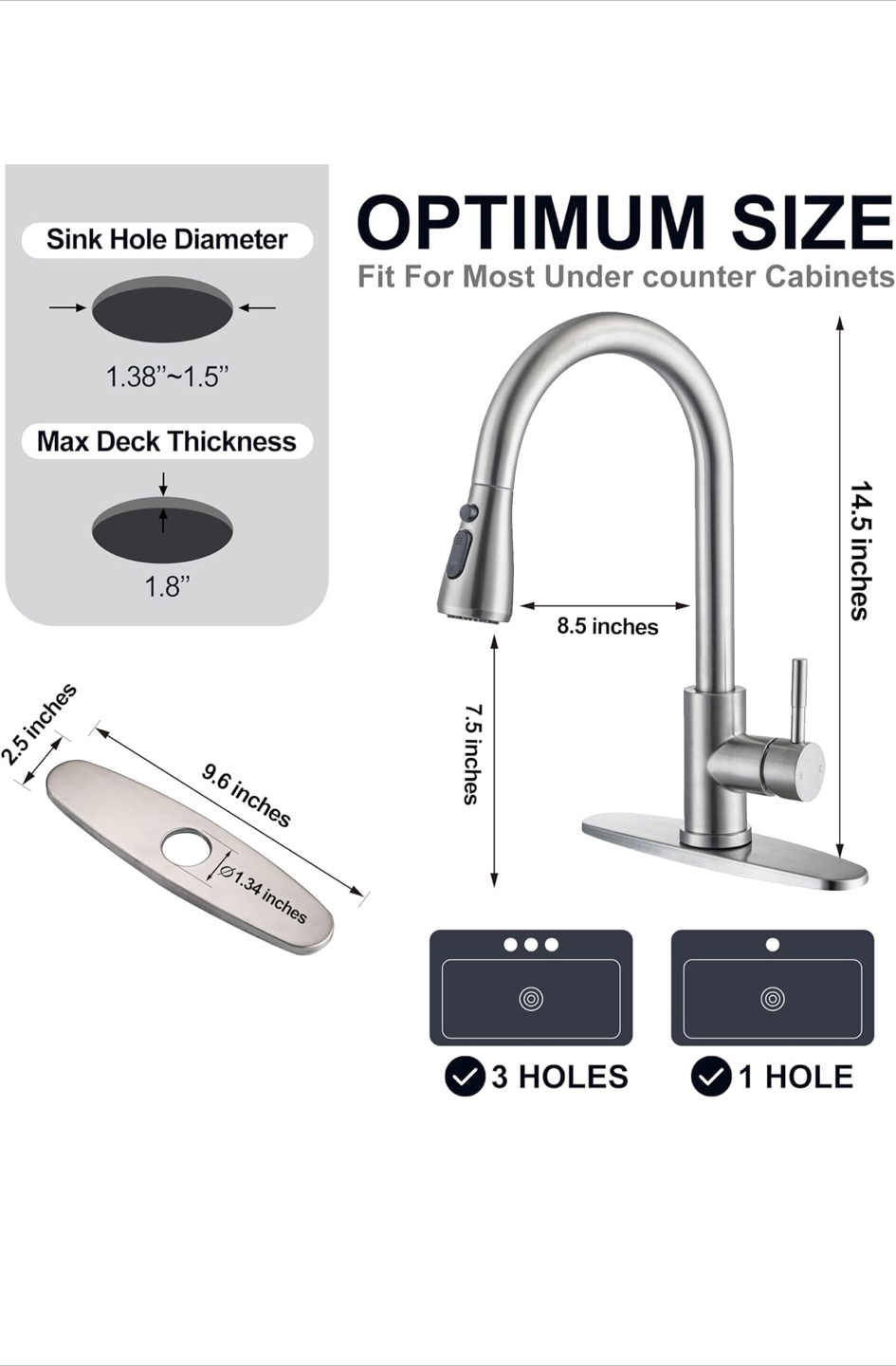 Stainless Steel Pull Out Kitchen Faucet - photo 2