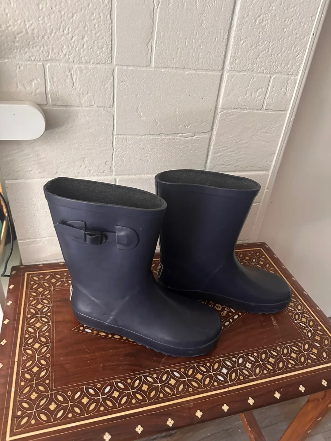 KUT Navy Blue Rain Boots - Size 23 thumbnail