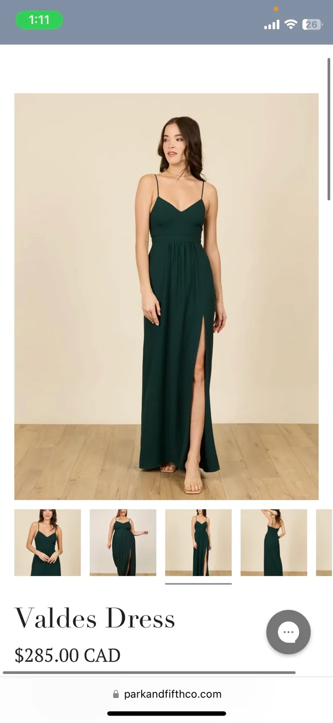 Park and Fifth Green Dress (Hemmed) thumbnail