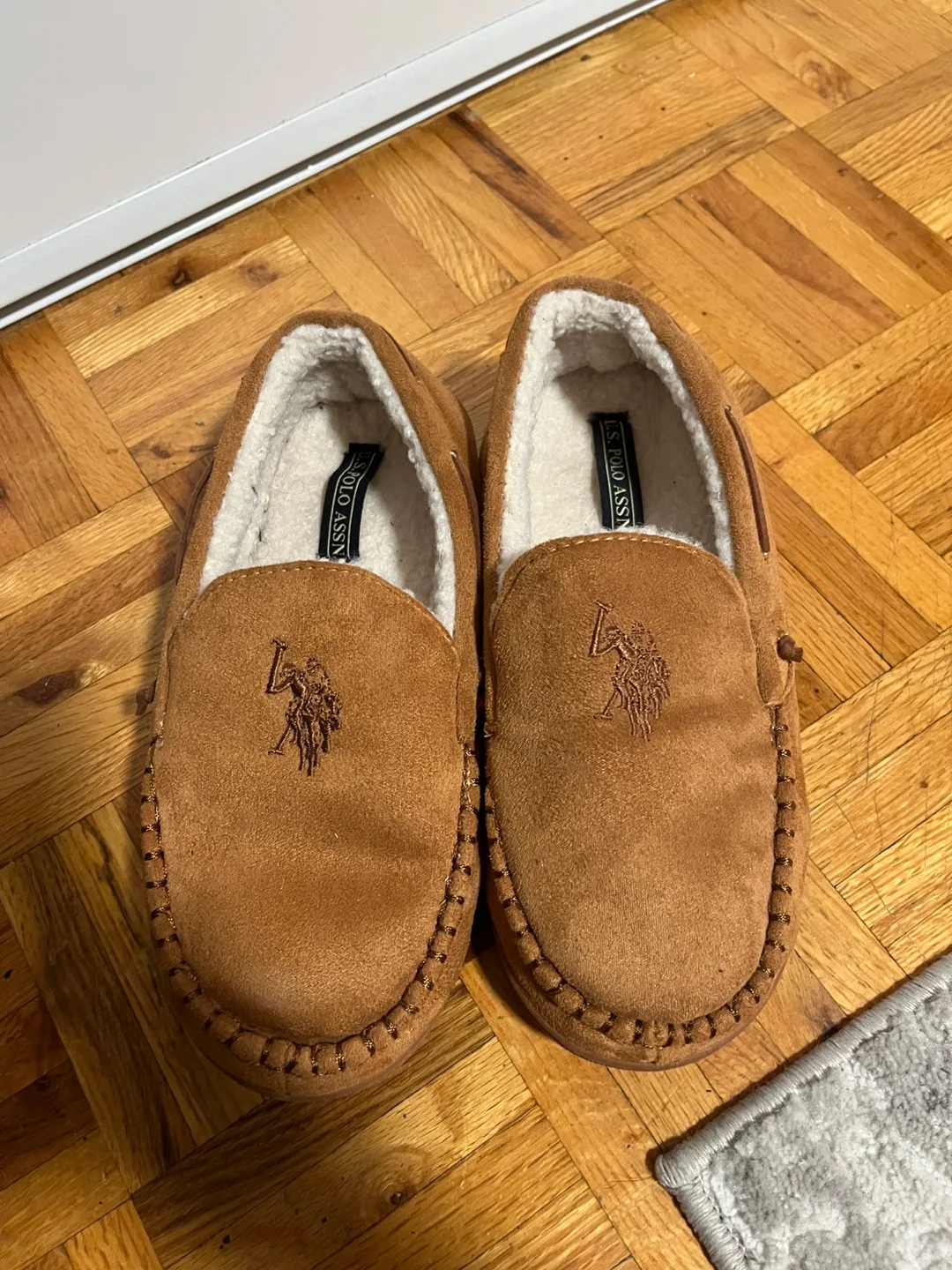 U.S. Polo Assn. Brown Moccasin Slippers thumbnail