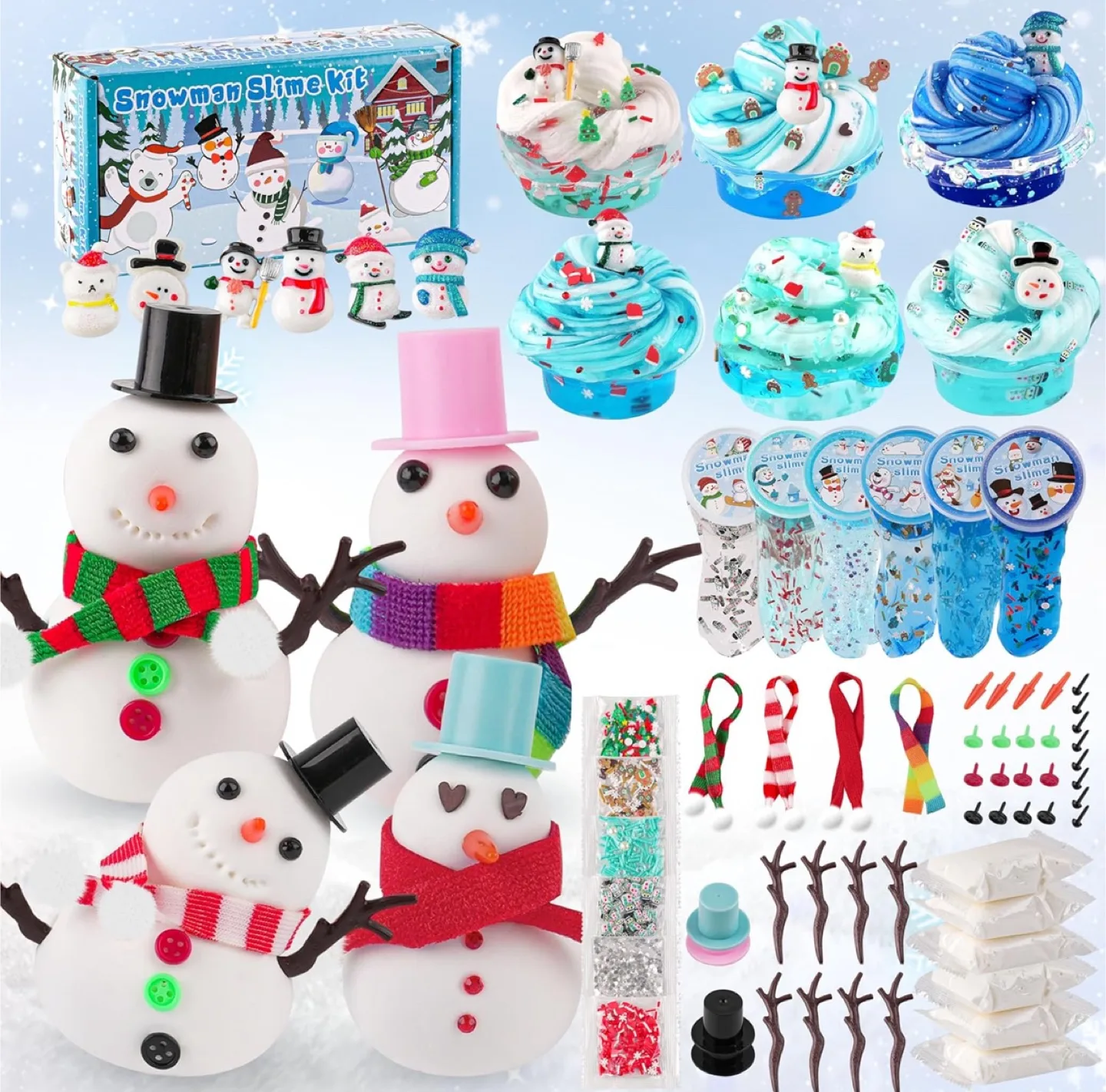 Build a Snowman Kit With Clay & Clear Slime thumbnail