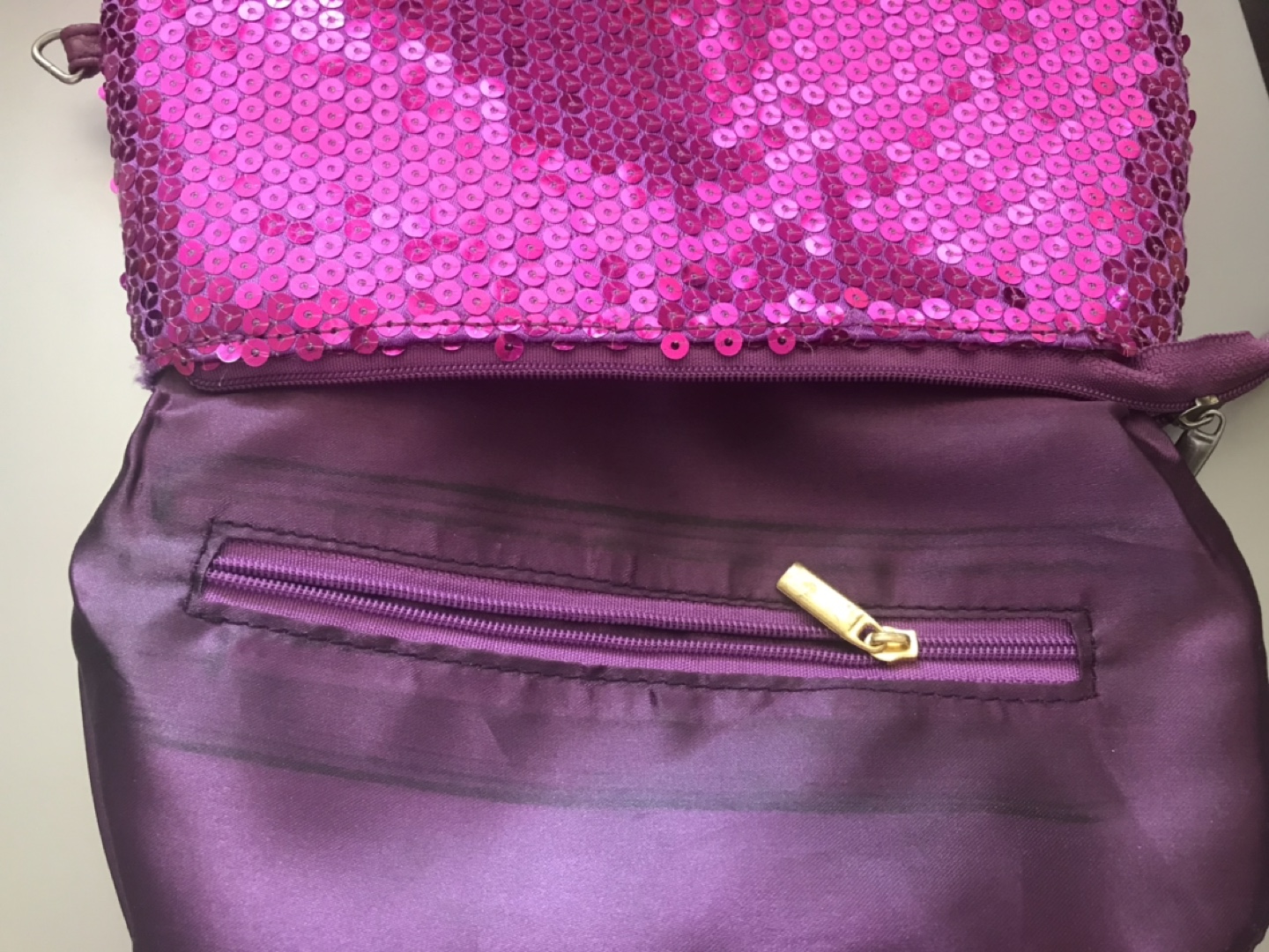 Pink Sequin Clutch