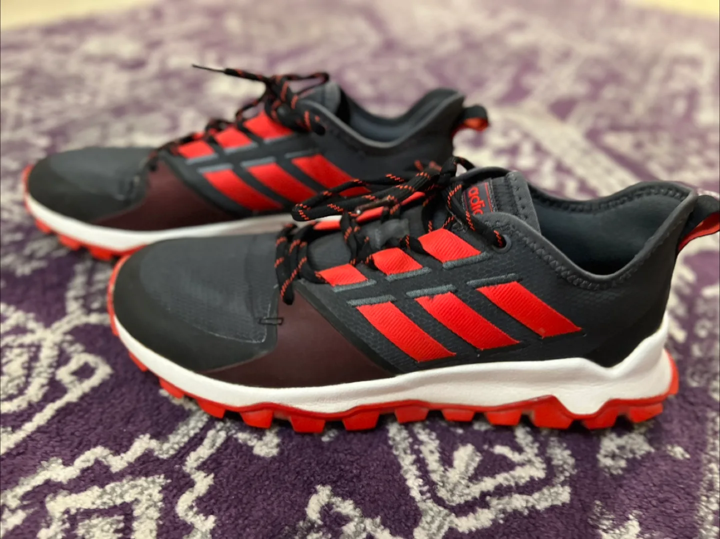 Adidas Trail Running Shoes - Gray & Red image indicator(3)