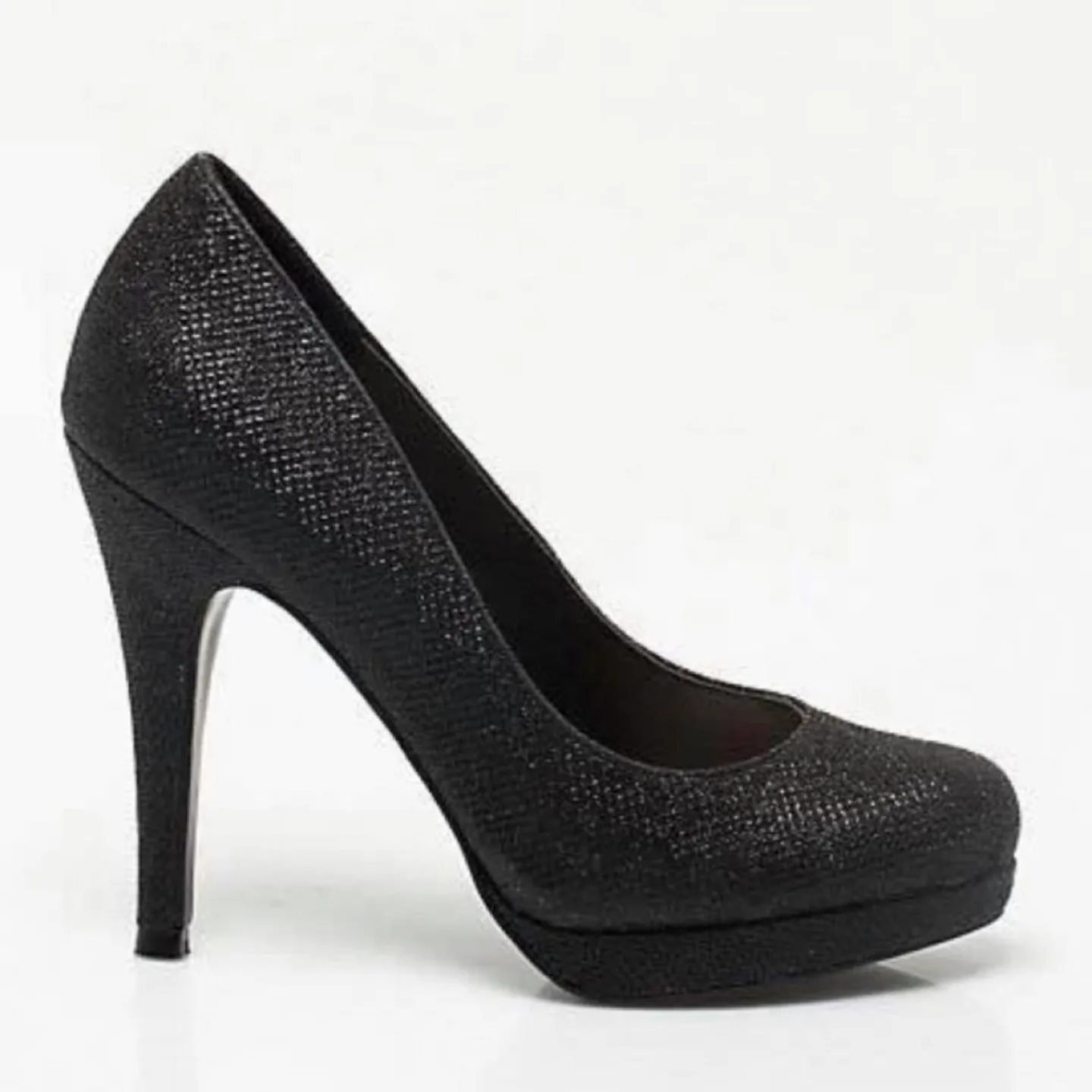 Le Chateau Black Glitter Heels | Size 9 thumbnail
