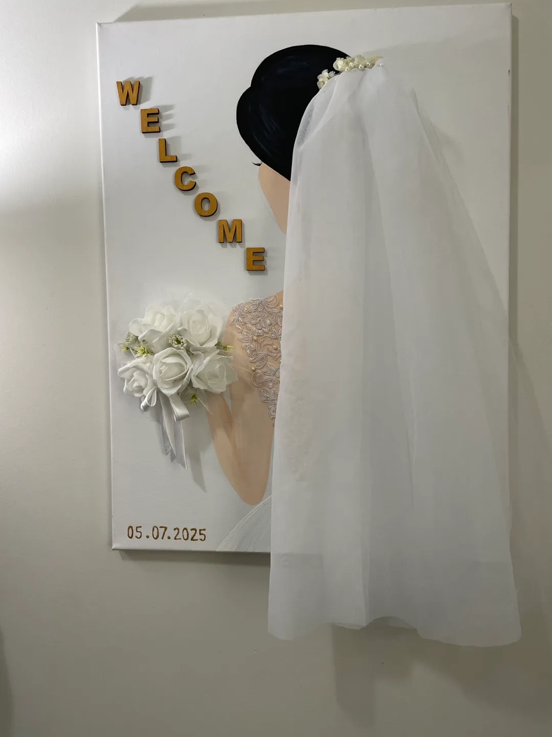 Custome Welcome Wedding Sign Art - Bride Picture thumbnail