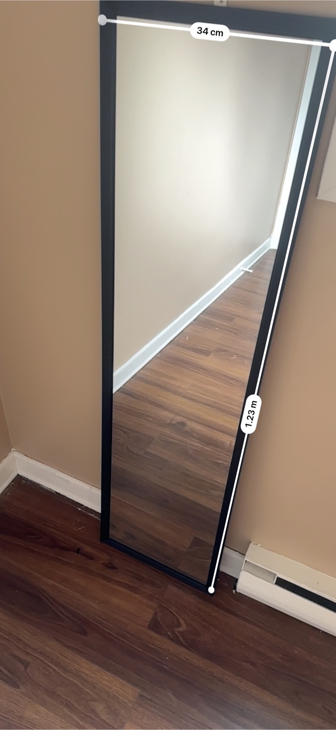 Black Framed Full Length Mirror (123cm x 34cm) - photo 3