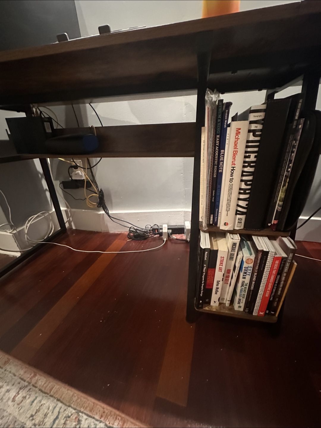 Double workstation Computer Desk with Shelves - photo 3