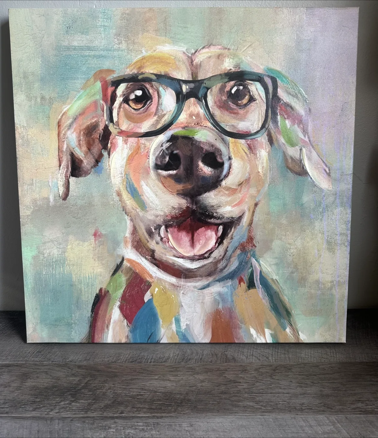 Dog with Glasses Wall Art Canvas thumbnail