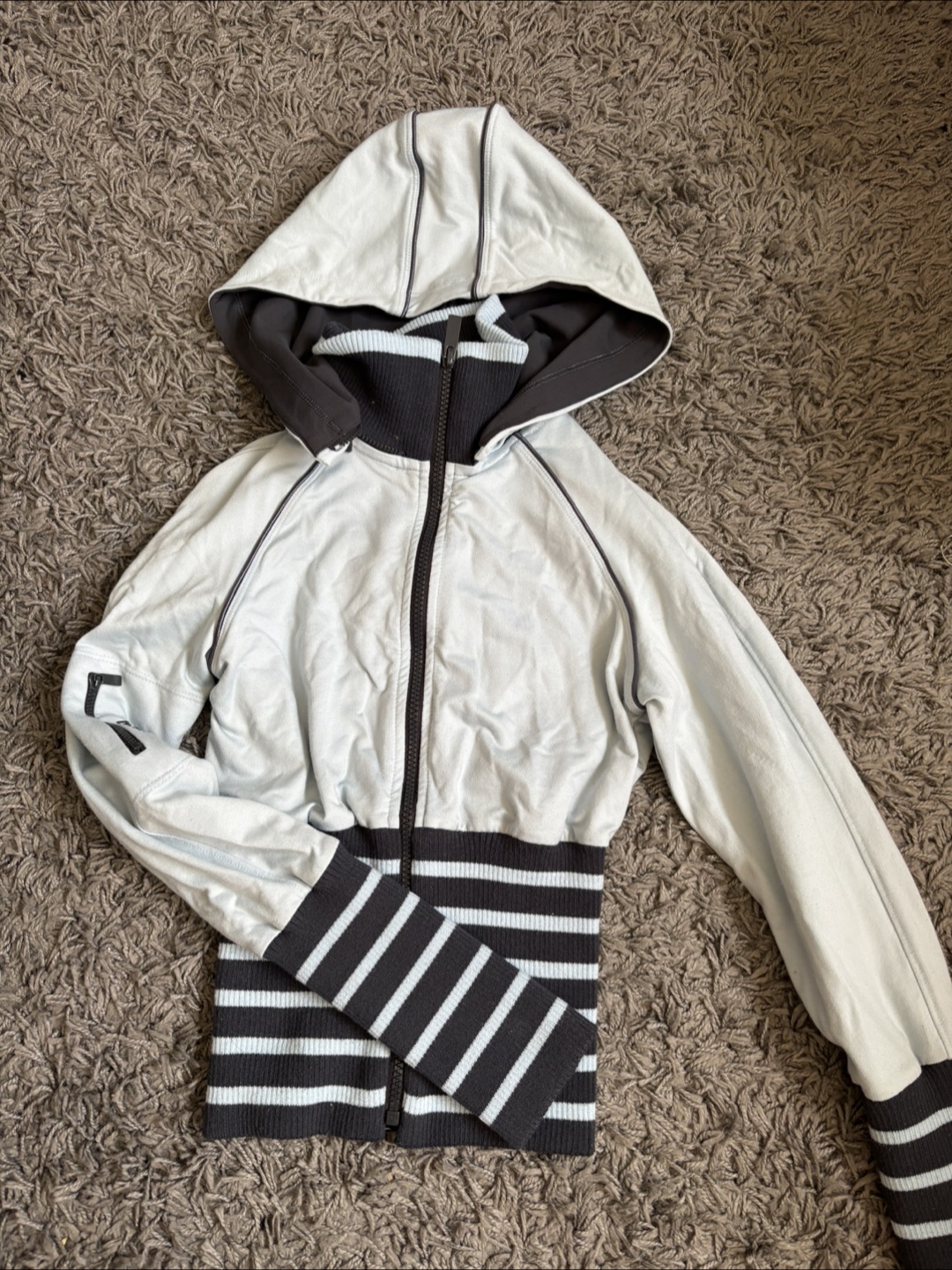 Bebe sport blue striped zipup