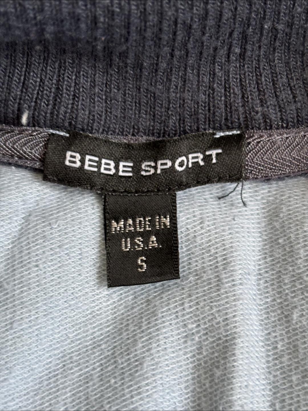 Bebe sport blue striped zipup - photo 5
