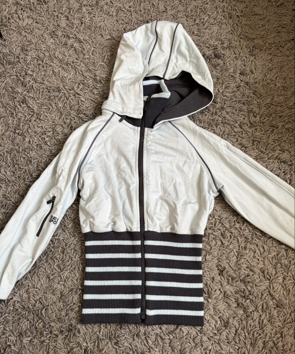 Bebe sport blue striped zipup - photo 2