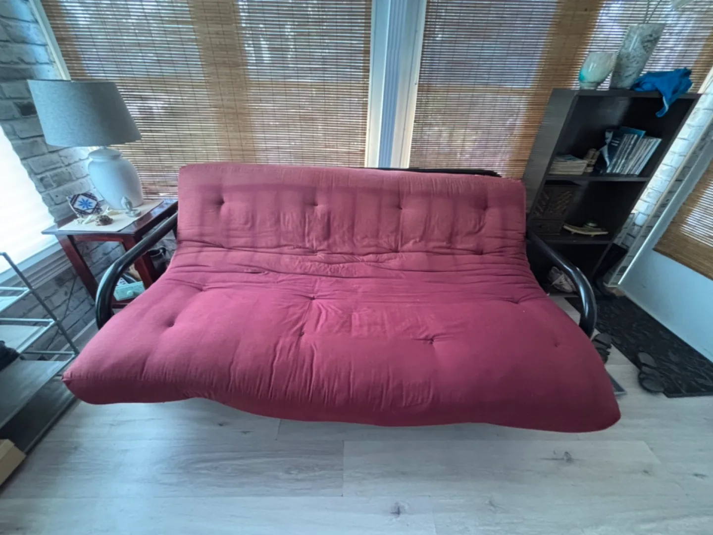 Red Futon Sofa Bed thumbnail
