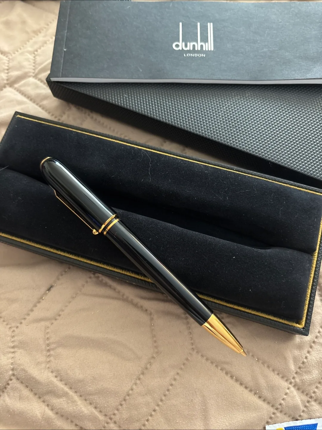 Dunhill Sidecar Black & Gold Mechanical  Pencil with Box image indicator(3)