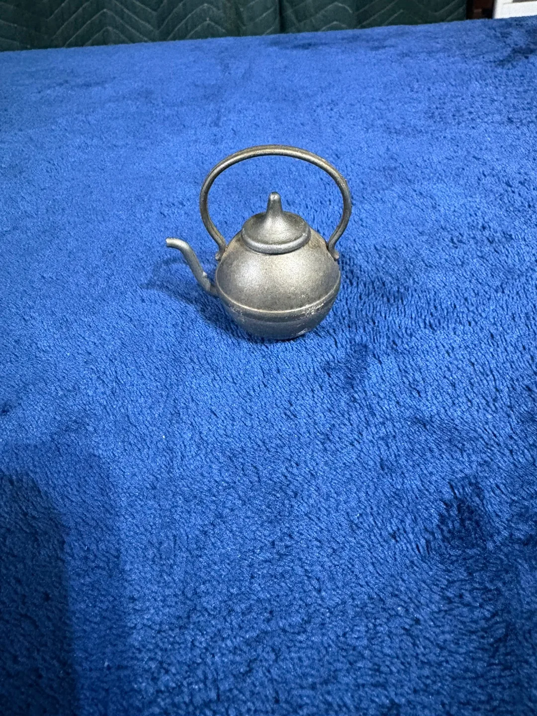 Vintage Miniature Pewter Teapot thumbnail